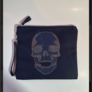 AH! Dorned Skull Clutch Wristlet Women’s Approximately 11.5” X 10”
